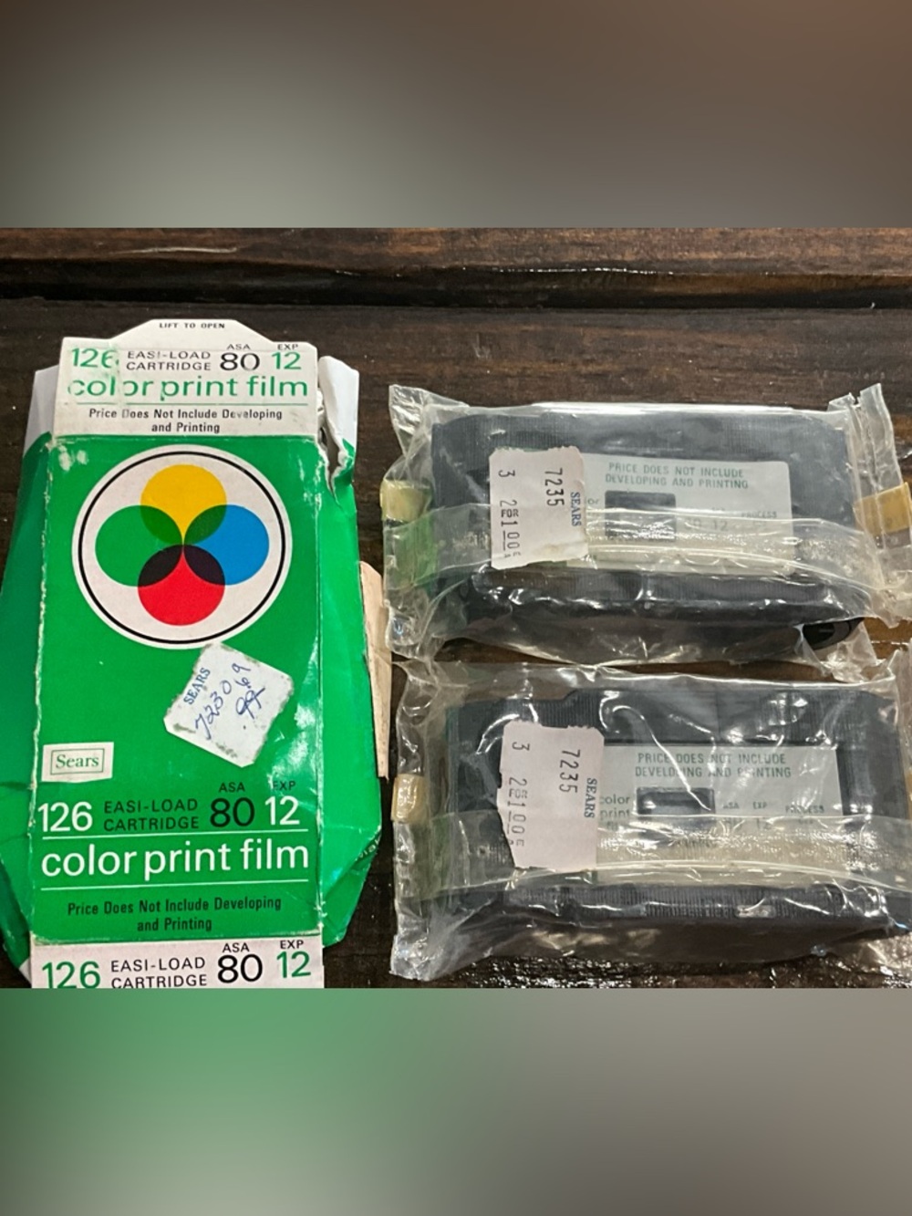Vintage Lot of 3 Sears Color Print Film 126 Easi Load 12 Exp IOP Prop 1978